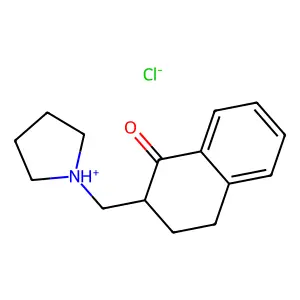 1(2H)-Naphthalenone, 3,4-dihydro-2-(1-pyrrolidinylmethyl)-, hydrochloride structure