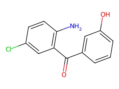 (2-Amino-5-chlorophenyl)(3-hydroxyphenyl)methanone structure
