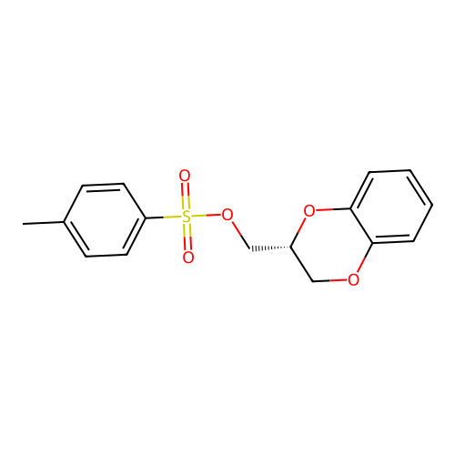 (R)-1,4-benzodioxan-2-ylmethyl toluene-4-sulphonate structure