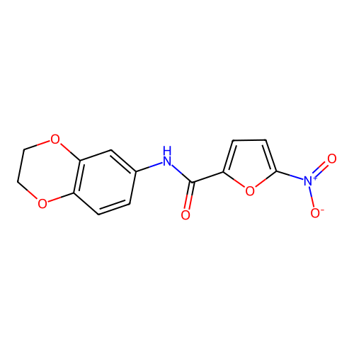 N-(2,3-dihydro-1,4-benzodioxin-6-yl)-5-nitro-2-furamide structure