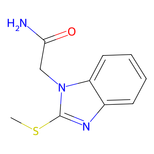 2-[2-(methylsulfanyl)-1H-benzimidazol-1-yl]acetamide structure