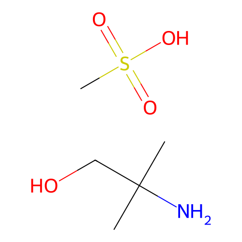 1-Propanol, 2-amino-2-methyl-, methanesulfonate (1:1) structure
