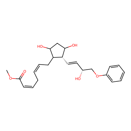 16-Phenoxy-17,18,19,20-tetranor-2,3-trans-didehydro-pgf2-alpha methyl ester structure