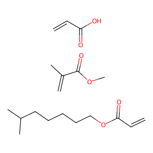 6-Methylheptyl prop-2-enoate;methyl 2-methylprop-2-enoate;prop-2-enoic acid structure