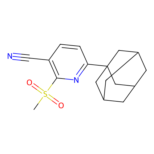 6-(1-Adamantyl)-2-(methylsulfonyl)nicotinonitrile structure