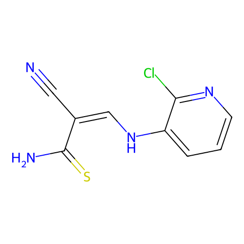 (Z)-3-(2-Chloro-pyridin-3-ylamino)-2-cyano-thioacrylamide structure