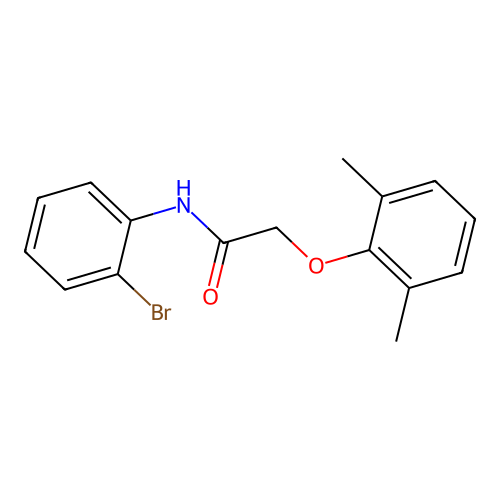 N-(2-bromophenyl)-2-(2,6-dimethylphenoxy)acetamide structure
