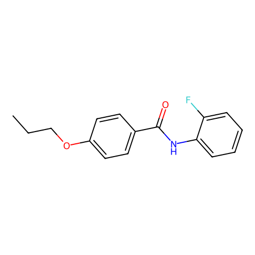 N-(2-fluorophenyl)-4-propoxybenzamide structure