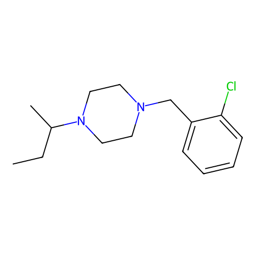 1-(Butan-2-yl)-4-(2-chlorobenzyl)piperazine structure