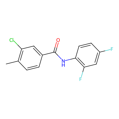 3-chloro-N-(2,4-difluorophenyl)-4-methylbenzamide structure