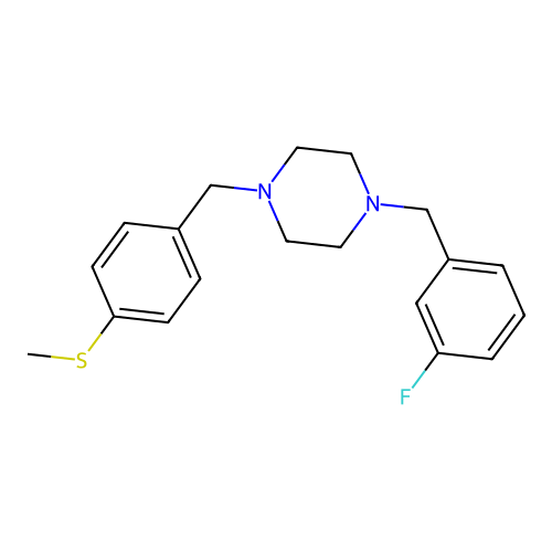 1-(3-Fluorobenzyl)-4-[4-(methylsulfanyl)benzyl]piperazine structure