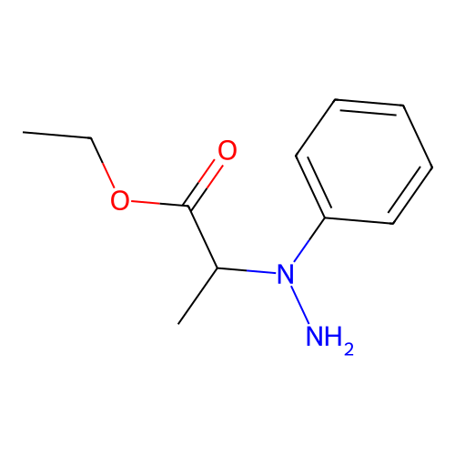Ethyl 2-(1-phenylhydrazino)propanoate structure