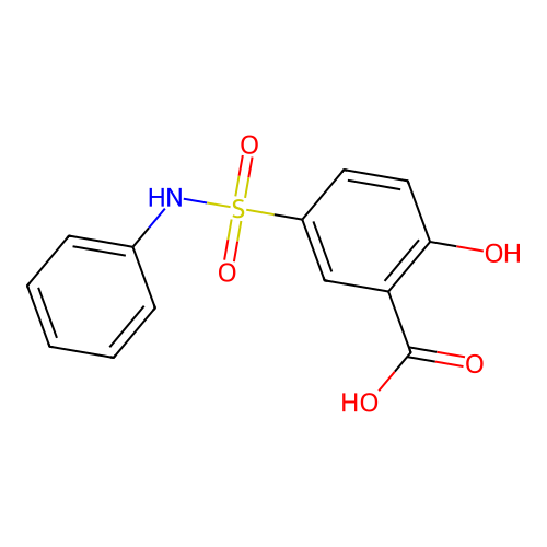 Benzoic acid, 2-hydroxy-5-[(phenylamino)sulfonyl]- structure