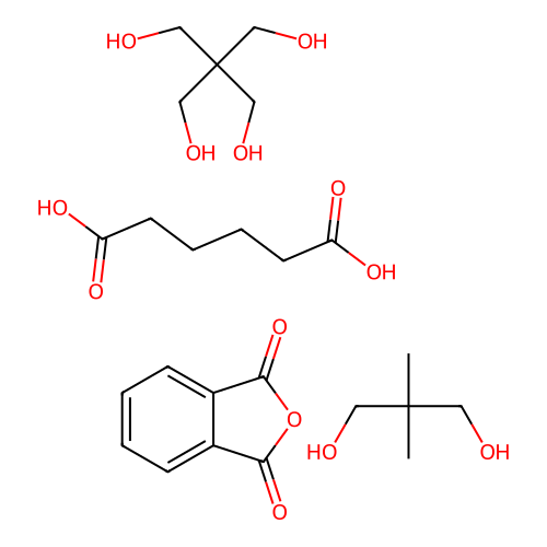 Maleic anhydride, adipic acid, neopentyl glycol, pentaerythritol resin structure