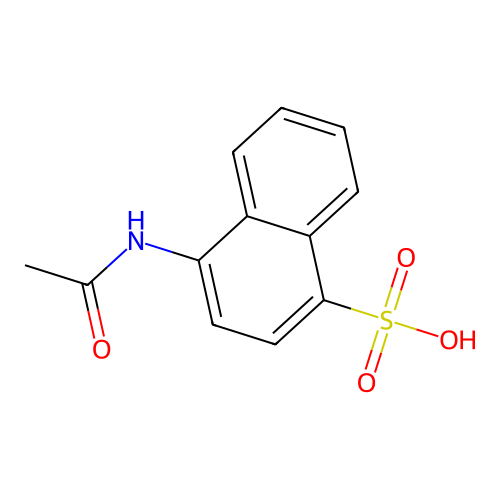 4-Acetamidonaphthalene-1-sulfonic acid structure