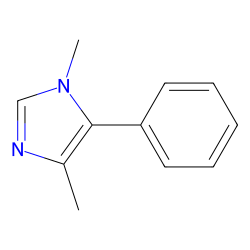 Imidazole, 5-phenyl-1,4-dimethyl- structure