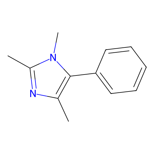 Imidazole, 5-phenyl-1,2,4-trimethyl- structure