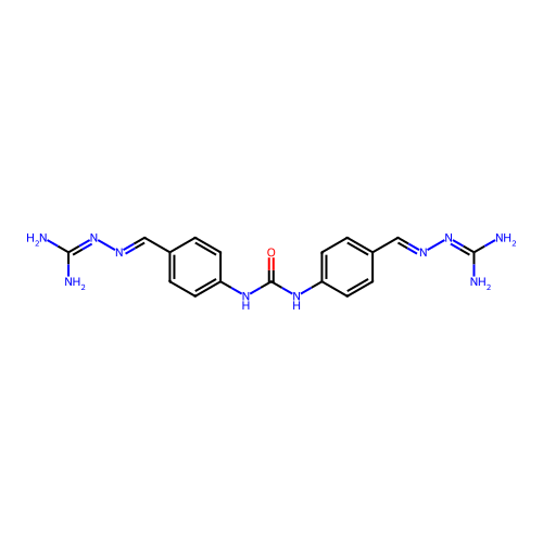 Hydrazinecarboximidamide, 2,2'-(carbonylbis(imino-4,1-phenylenemethylidyne))bis- structure
