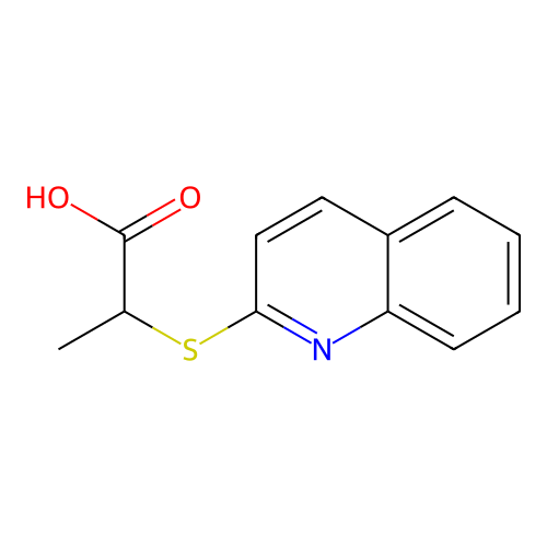 2-Quinolin-2-ylsulfanylpropanoic acid structure