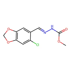 Methyl N-[(6-chlorobenzo[1,3]dioxol-5-YL)methylideneamino]carbamate structure