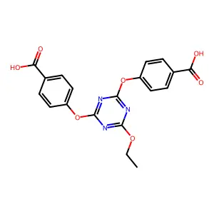Benzoic acid, 4,4'-[(6-ethoxy-1,3,5-triazine-2,4-diyl)bis(oxy)]bis- structure