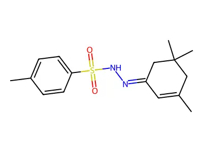 4-methyl-N'-(3,5,5-trimethylcyclohex-2-en-1-ylidene)benzenesulfonohydrazide structure