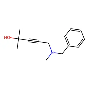 5-[Benzyl(methyl)amino]-2-methylpent-3-yn-2-ol structure