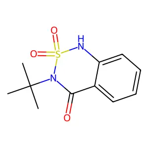 1H-2,1,3-Benzothiadiazin-4(3H)-one, 3-(1,1-dimethylethyl)-, 2,2-dioxide structure