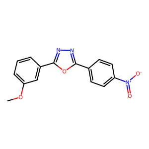 2-(3-Methoxyphenyl)-5-(4-nitrophenyl)-1,3,4-oxadiazole structure