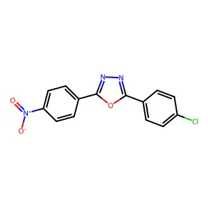 2-(4-Chlorophenyl)-5-(4-nitrophenyl)-1,3,4-oxadiazole structure