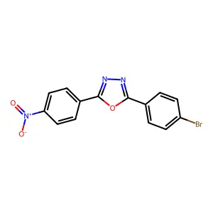 2-(4-Bromophenyl)-5-(4-nitrophenyl)-1,3,4-oxadiazole structure