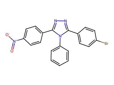 3-(4-Bromophenyl)-5-(4-nitrophenyl)-4-phenyl-1,2,4-triazole structure