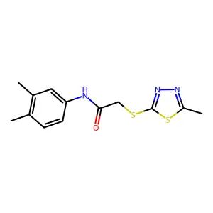 N-(3,4-dimethylphenyl)-2-[(5-methyl-1,3,4-thiadiazol-2-yl)sulfanyl]acetamide structure