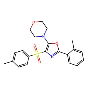Morpholine, 4-[2-(2-methylphenyl)-4-[(4-methylphenyl)sulfonyl]-5-oxazolyl]- structure