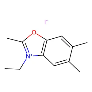 Benzoxazolium, 3-ethyl-2,5,6-trimethyl-, iodide (1:1) structure