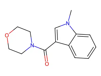 (1-methyl-1H-indol-3-yl)(morpholino)methanone structure