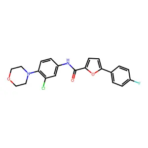 N-[3-chloro-4-(morpholin-4-yl)phenyl]-5-(4-fluorophenyl)furan-2-carboxamide structure