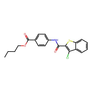 Butyl 4-[(3-chloro-1-benzothiophene-2-carbonyl)amino]benzoate structure