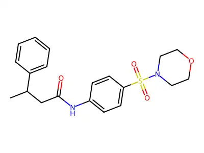 N-[4-(morpholin-4-ylsulfonyl)phenyl]-3-phenylbutanamide structure