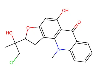 Isogravacridonechlorine structure