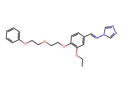 1-[3-ethoxy-4-[2-(2-phenoxyethoxy)ethoxy]phenyl]-N-(1,2,4-triazol-4-yl)methanimine structure