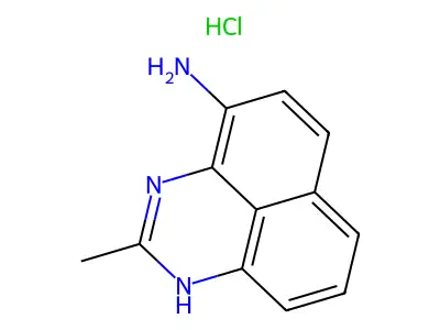 Perimidine, 9-amino-2-methyl-, monohydrochloride structure