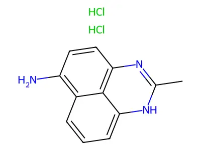 Perimidine, 6-amino-2-methyl-, dihydrochloride structure