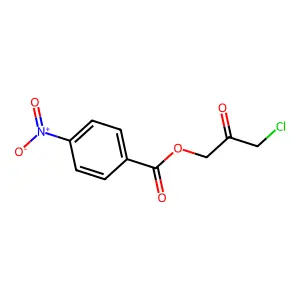 Benzoic acid, p-nitro-, chloroacetylmethyl ester structure