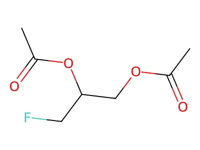 3-Fluoropropane-1,2-diyl diacetate structure