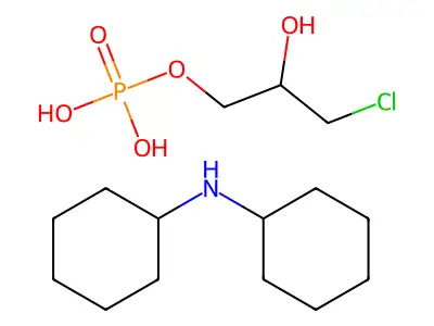 3-Chloro-2-hydroxypropyl dihydrogen phosphate--N-cyclohexylcyclohexanamine (1/1) structure
