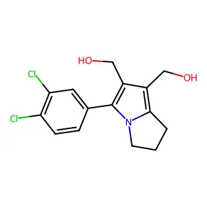 [5-(3,4-Dichlorophenyl)-2,3-dihydro-1H-pyrrolizine-6,7-diyl]dimethanol structure