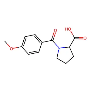 1-(4-methoxybenzoyl)pyrrolidine-2-carboxylic Acid structure