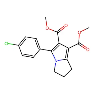 dimethyl 5-(4-chlorophenyl)-2,3-dihydro-1H-pyrrolizine-6,7-dicarboxylate structure