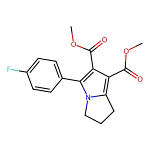 dimethyl 5-(4-fluorophenyl)-2,3-dihydro-1H-pyrrolizine-6,7-dicarboxylate structure